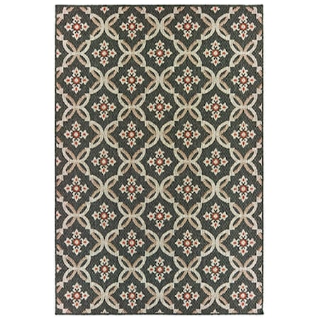 Oriental Weavers 3 ft. 3 in. x 5 ft. Latitude Rectangular Area Rug Grey L1904K100152ST